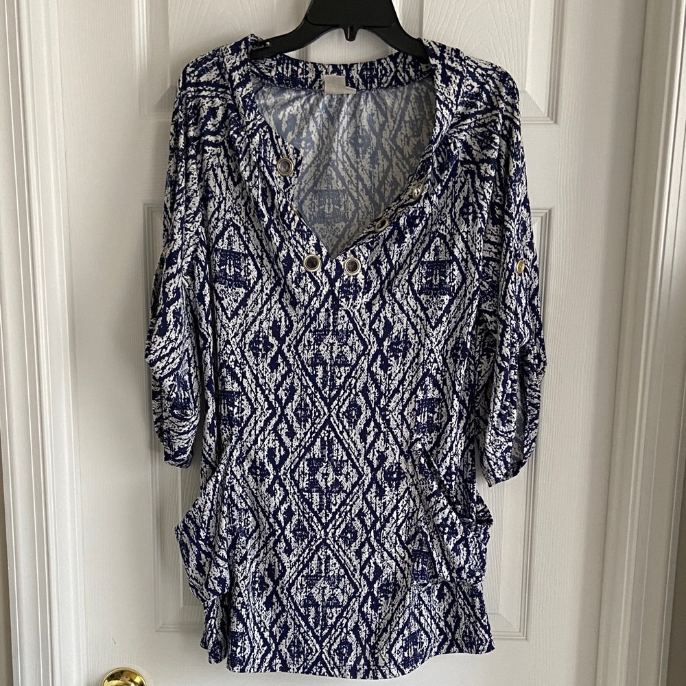 Saint Tropez West Blue and White Swimsuit Coverup